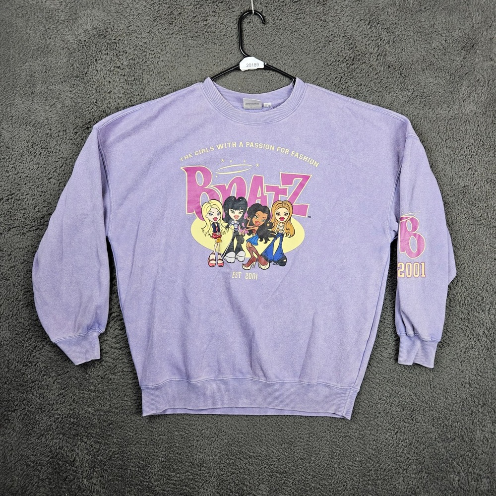 Bratz Passion for Fashion Purple Graphic Sweatshirt Womens Small